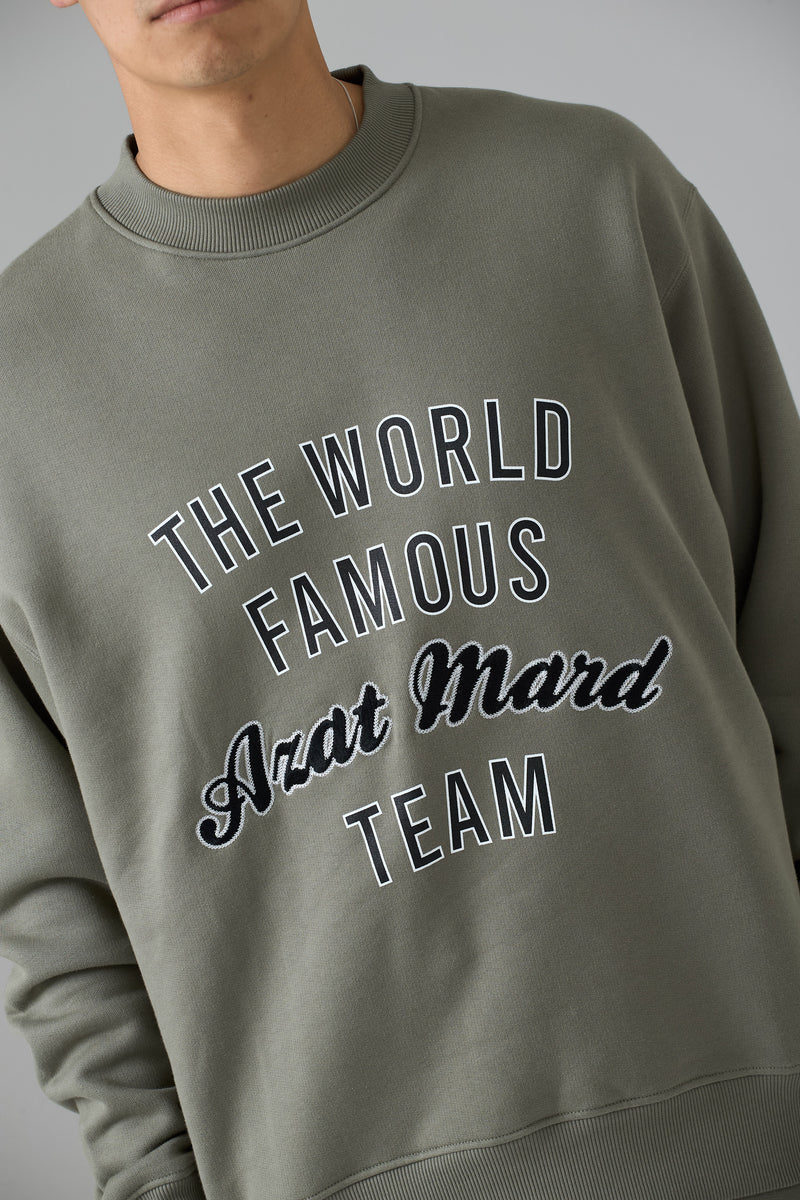 WORLD FAMOUS AZAT MARD TEAM TAUPE SWEATER
