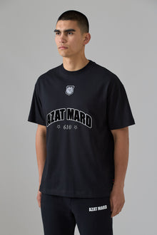 BLACK FRONT CREST T-SHIRT