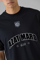 BLACK FRONT CREST T-SHIRT