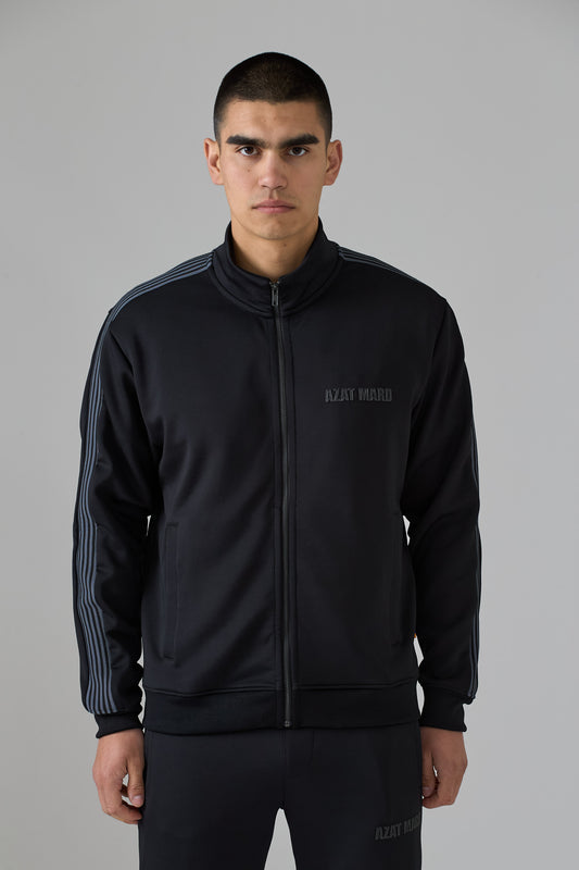 BLACK/BLACK TRACKSUIT JACKET