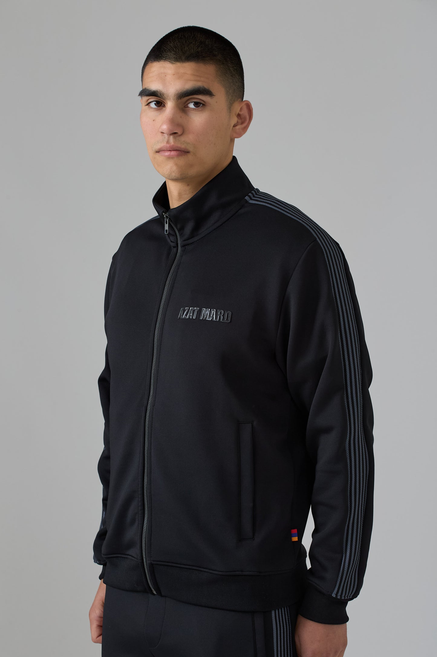 BLACK/BLACK TRACKSUIT JACKET