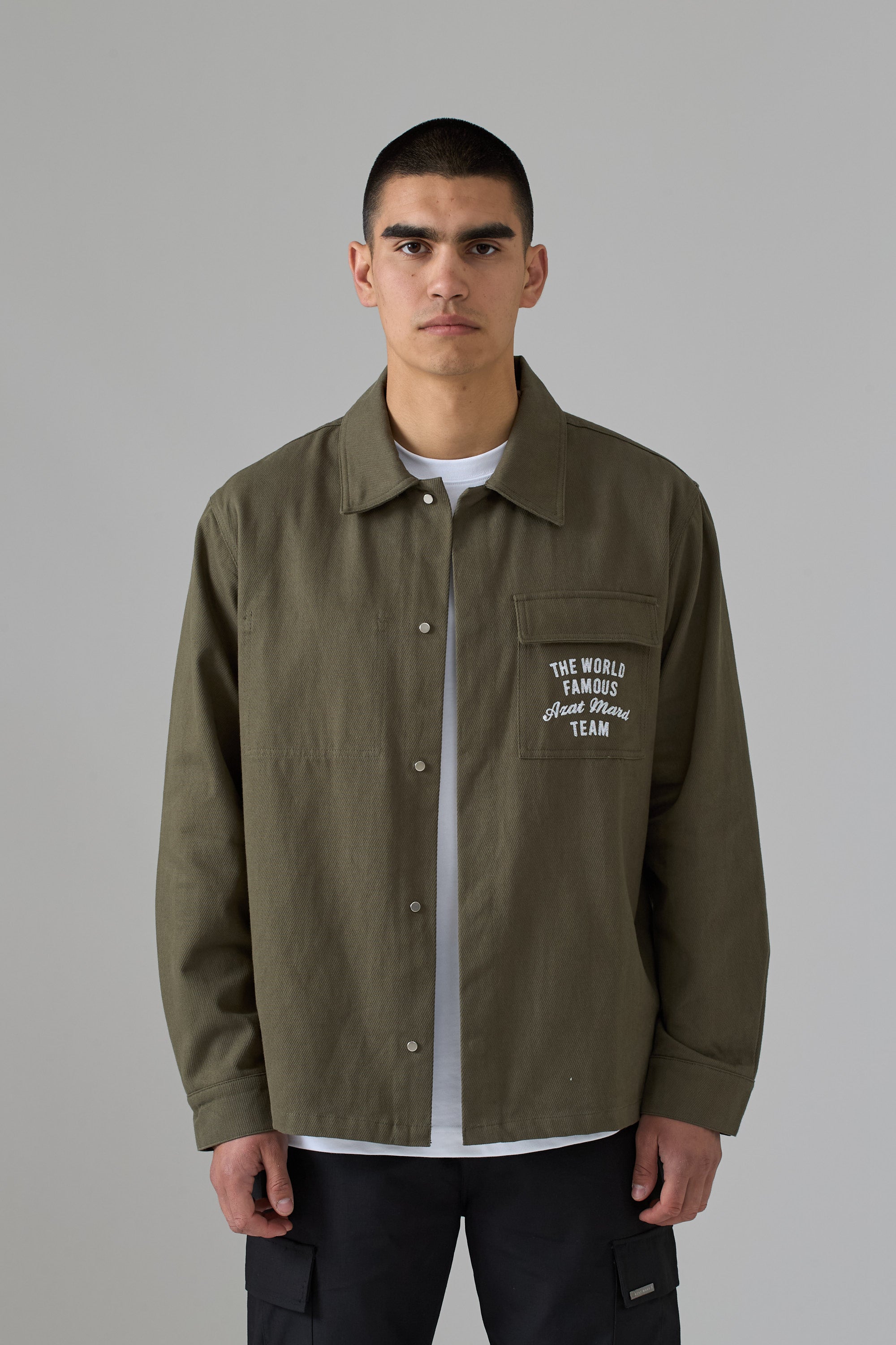 WORLD FAMOUS AZAT MARD TEAM KHAKI TWILL SHIRT