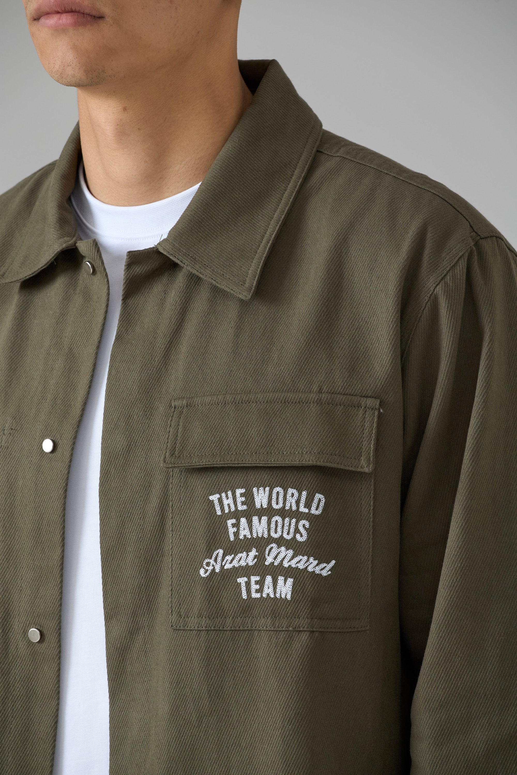 WORLD FAMOUS AZAT MARD TEAM KHAKI TWILL SHIRT