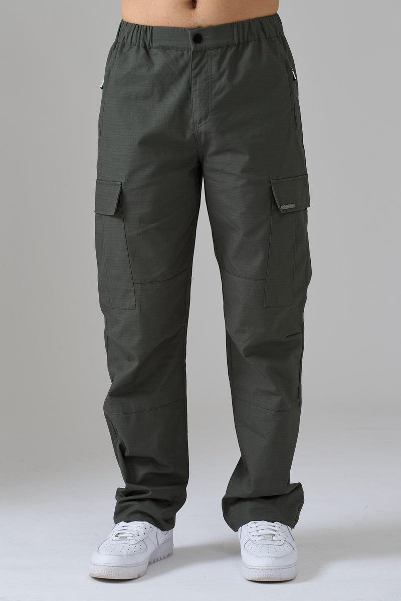 KHAKI STRAIGHT LEG RIPSTOP PANTS