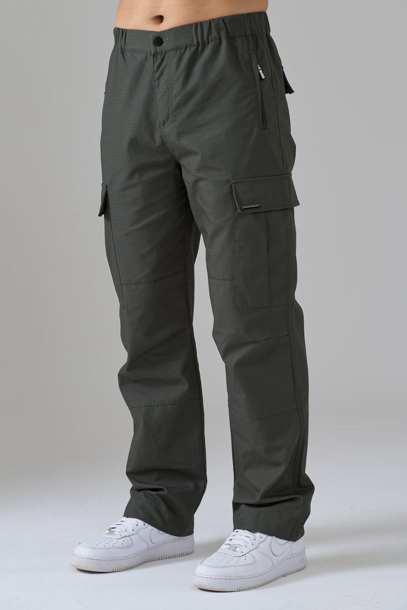 KHAKI STRAIGHT LEG RIPSTOP PANTS