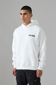 WHITE CORE HOODIE WITH GREEN IMPACT PU