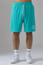 WORLD FAMOUS AZAT MARD TEAM SEA GREEN MESH SHORTS