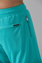 WORLD FAMOUS AZAT MARD TEAM SEA GREEN MESH SHORTS