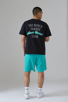 WORLD FAMOUS AZAT MARD TEAM SEA GREEN MESH SHORTS