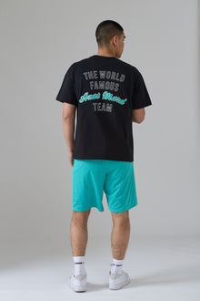 WORLD FAMOUS AZAT MARD TEAM SEA GREEN MESH SHORTS