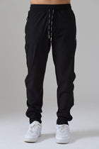 BLACK ACTIVEWEAR TRACK PANTS
