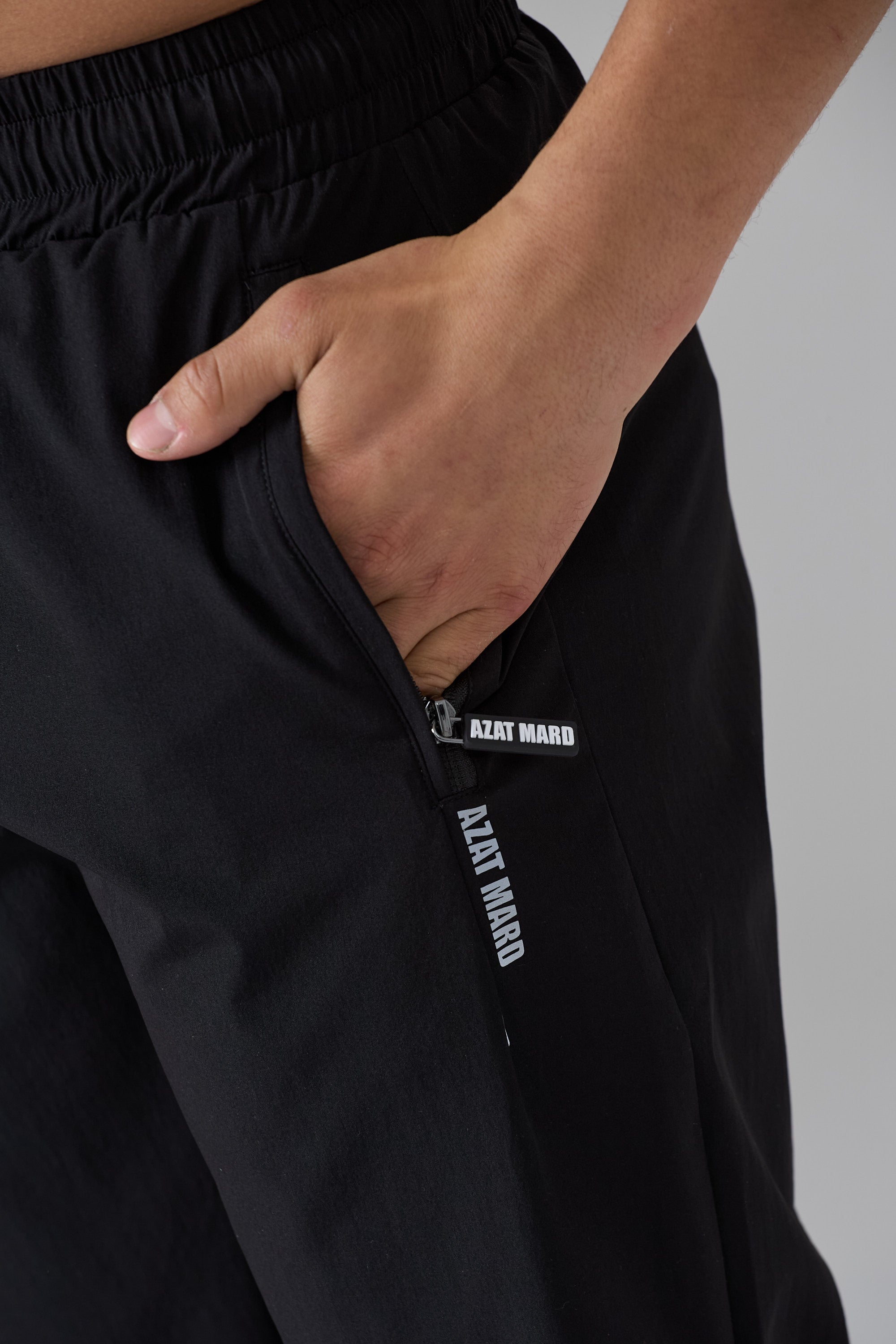 BLACK ACTIVEWEAR TRACK PANTS