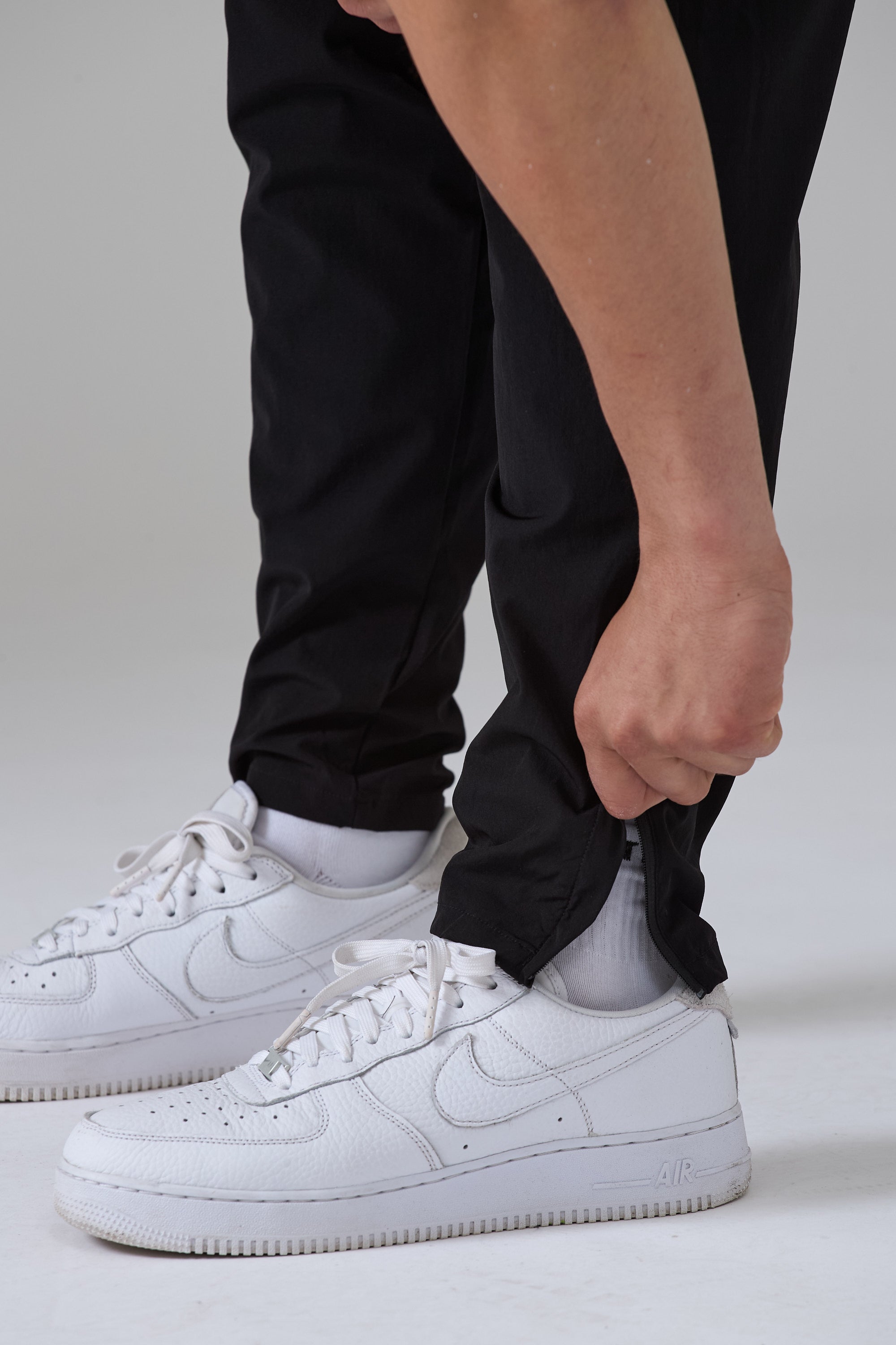 BLACK ACTIVEWEAR TRACK PANTS