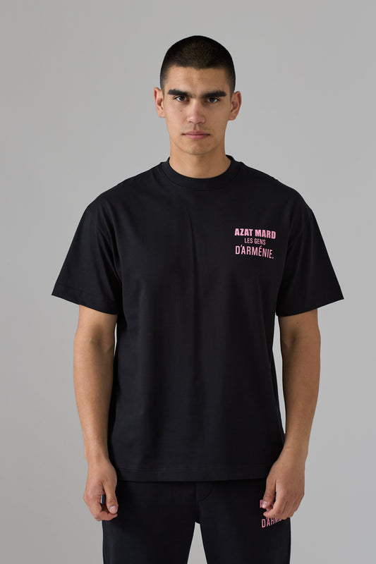 LES GENS BLACK/PINK T-SHIRT