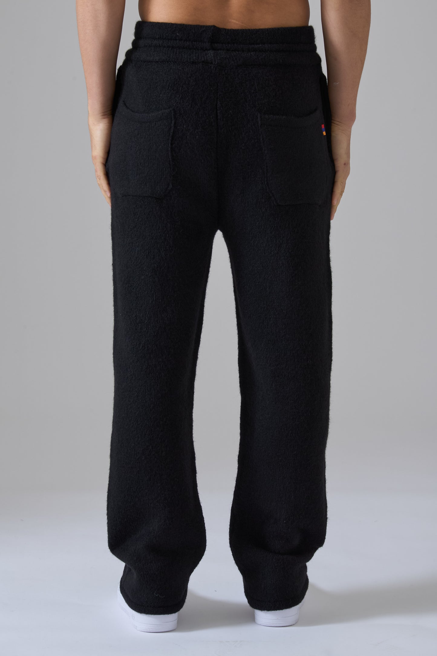 BLACK KNITWEAR PANT