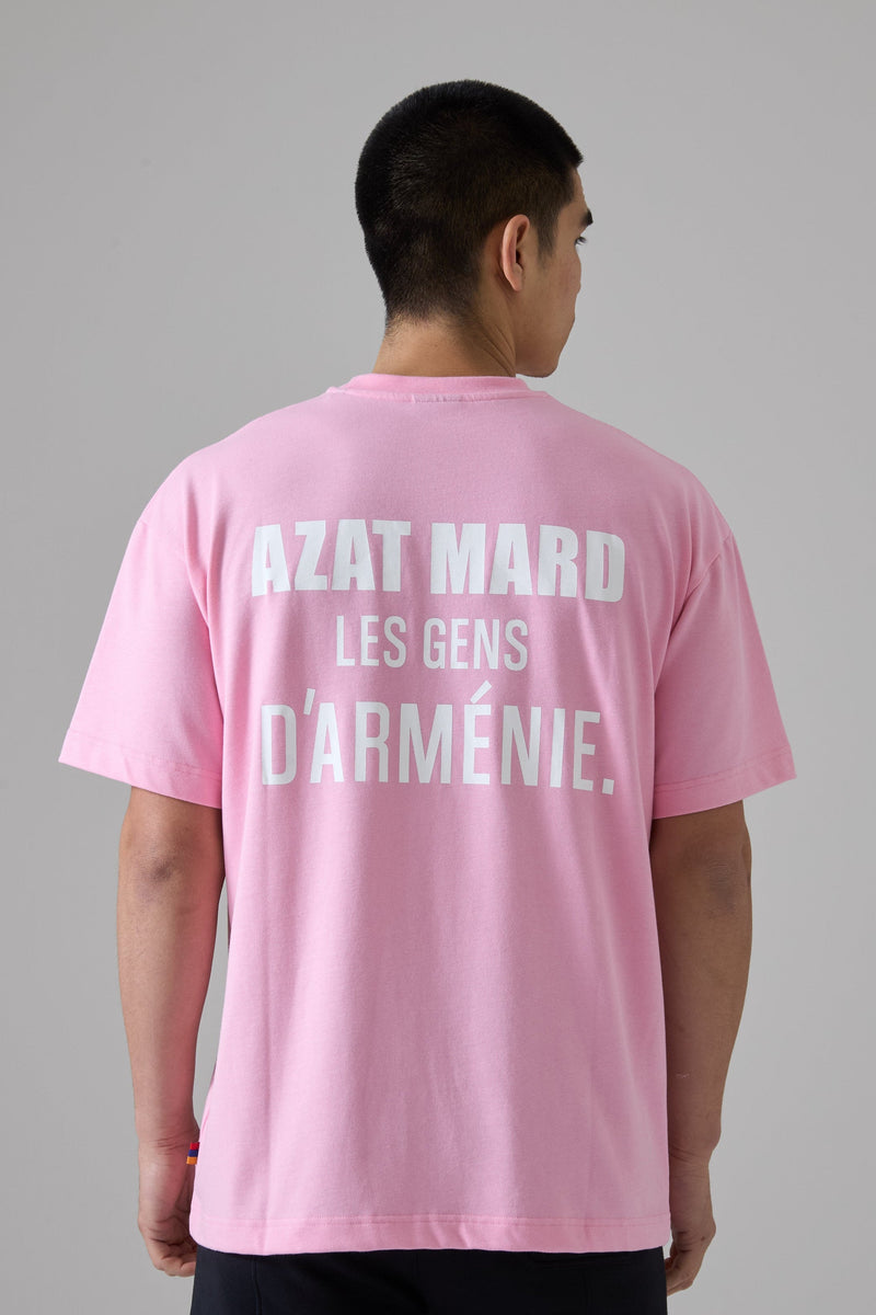 LES GENS PINK/WHITE T-SHIRT