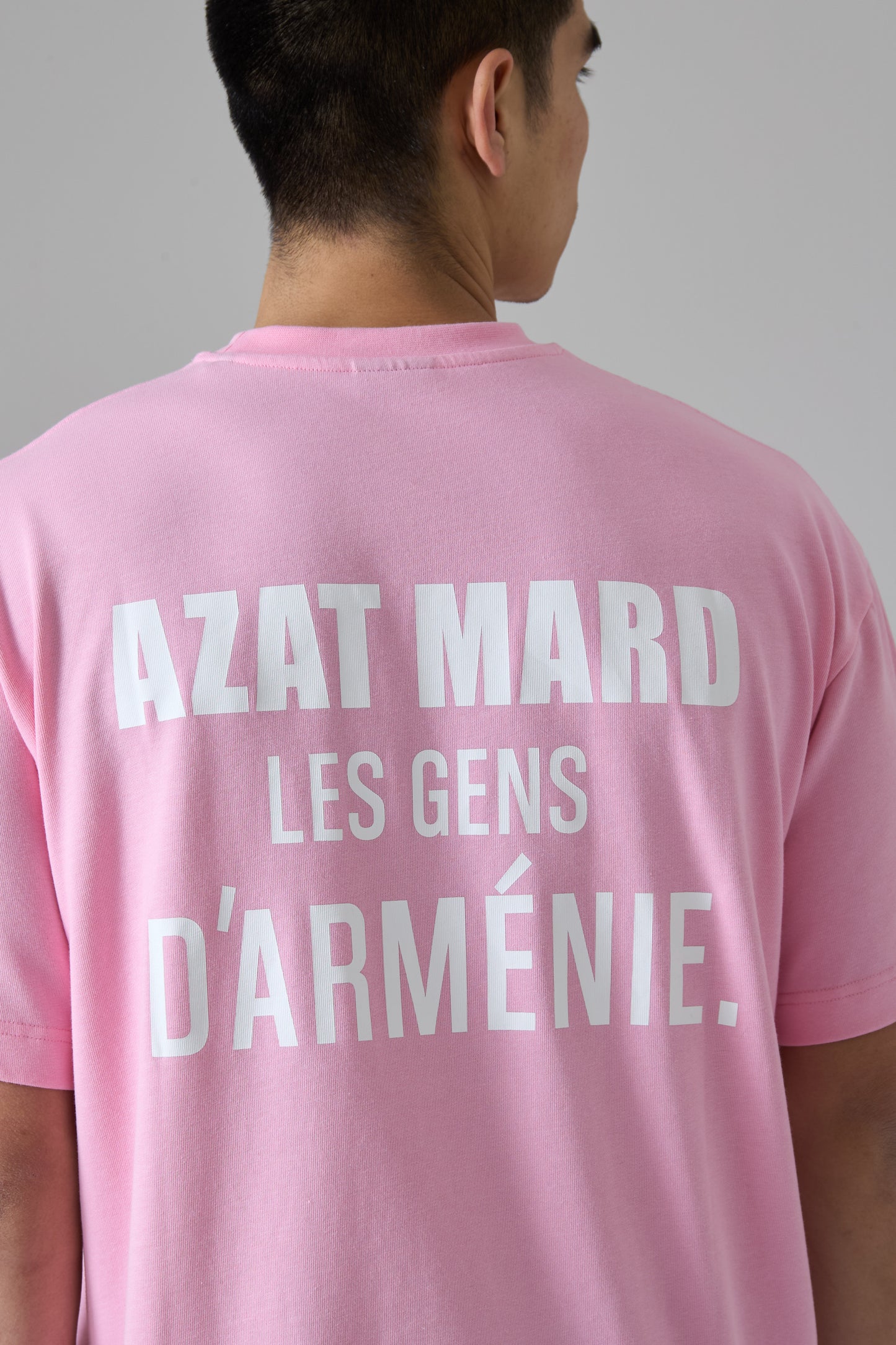 LES GENS PINK/WHITE T-SHIRT