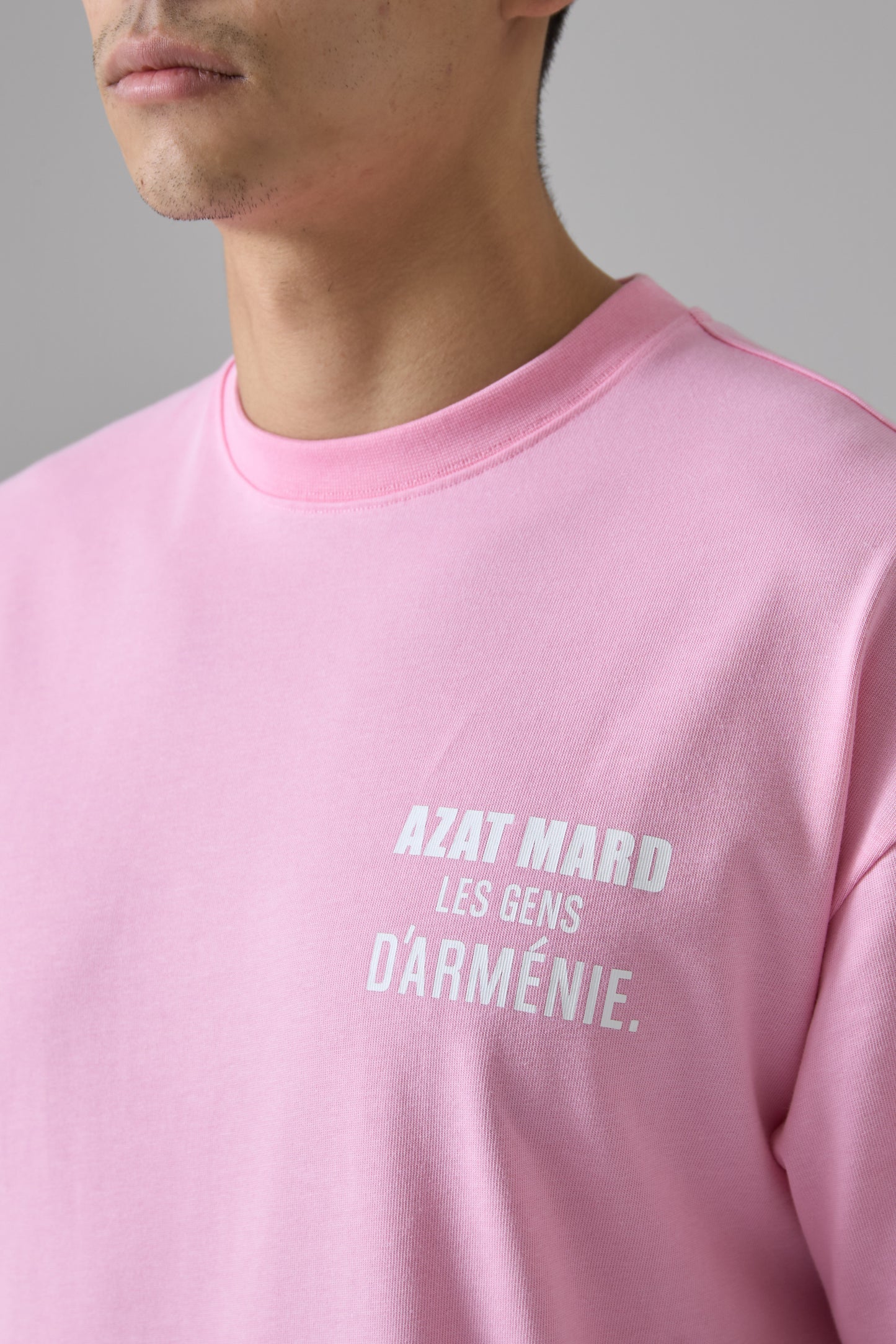 LES GENS PINK/WHITE T-SHIRT