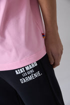 Les Gens Розовая/Белая Футболка