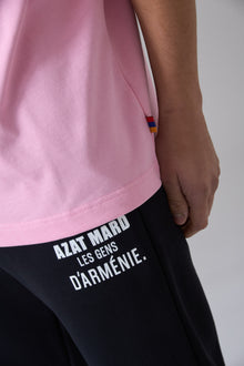 Les Gens Розовая/Белая Футболка