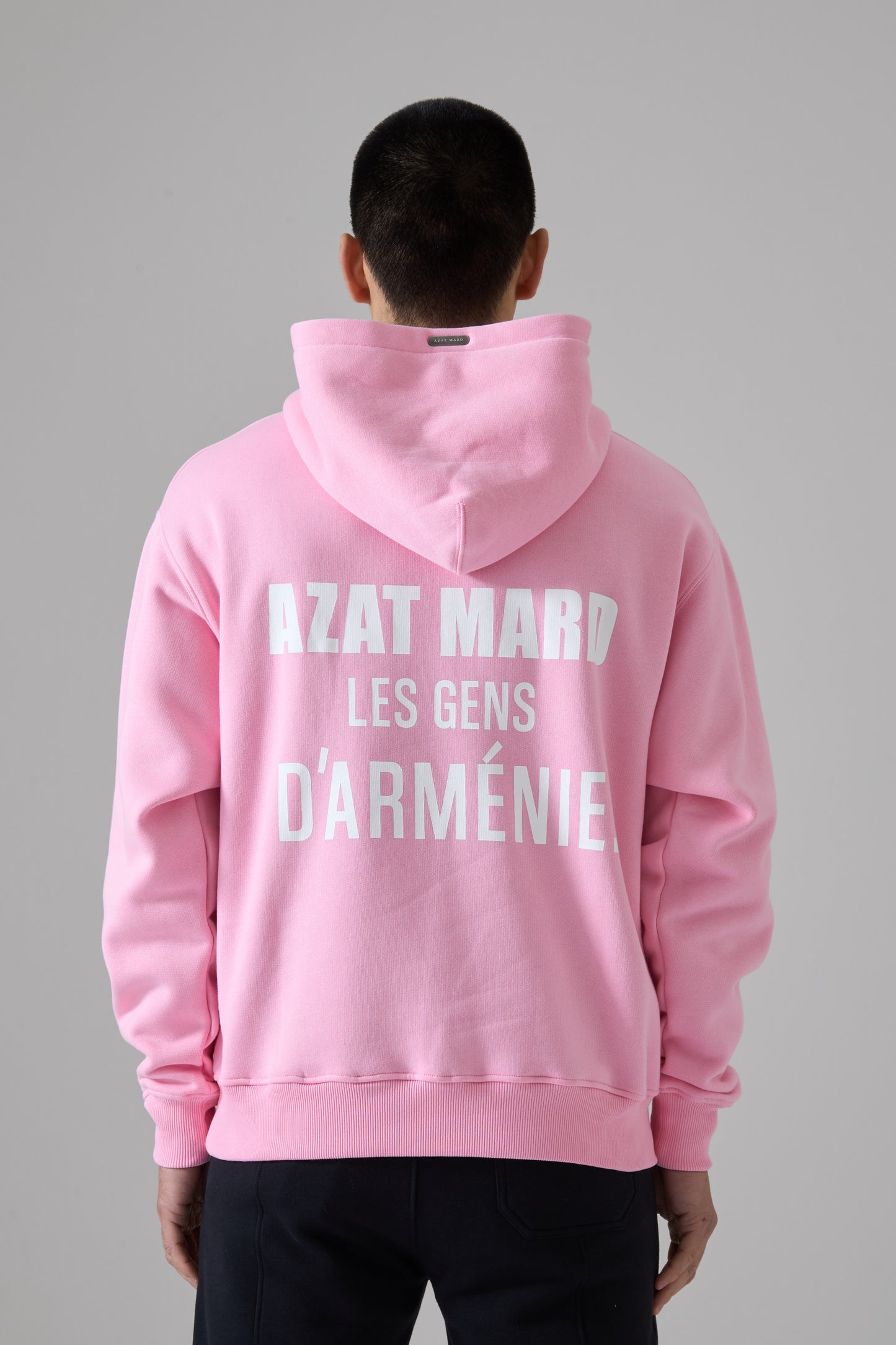 LES GENS PINK/WHITE HOODIE