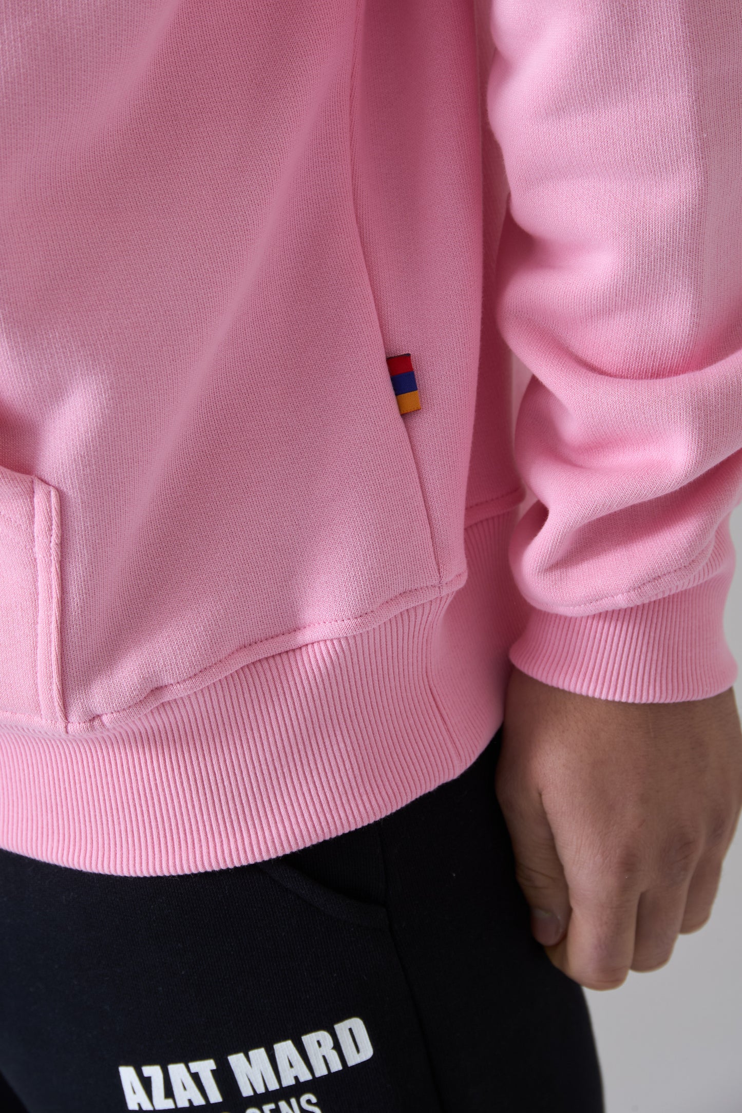 LES GENS PINK/WHITE HOODIE