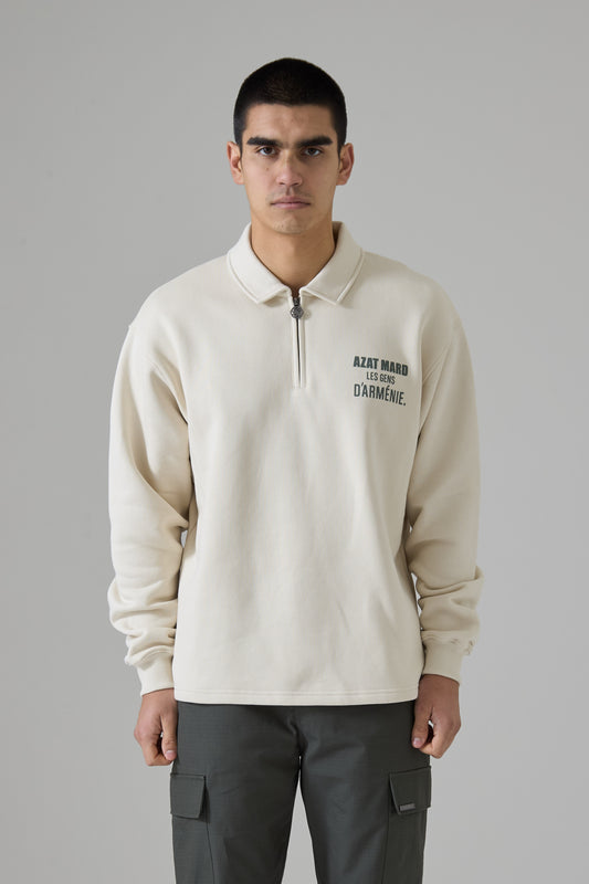 LES GENS STONE/GREEN QUARTER ZIP