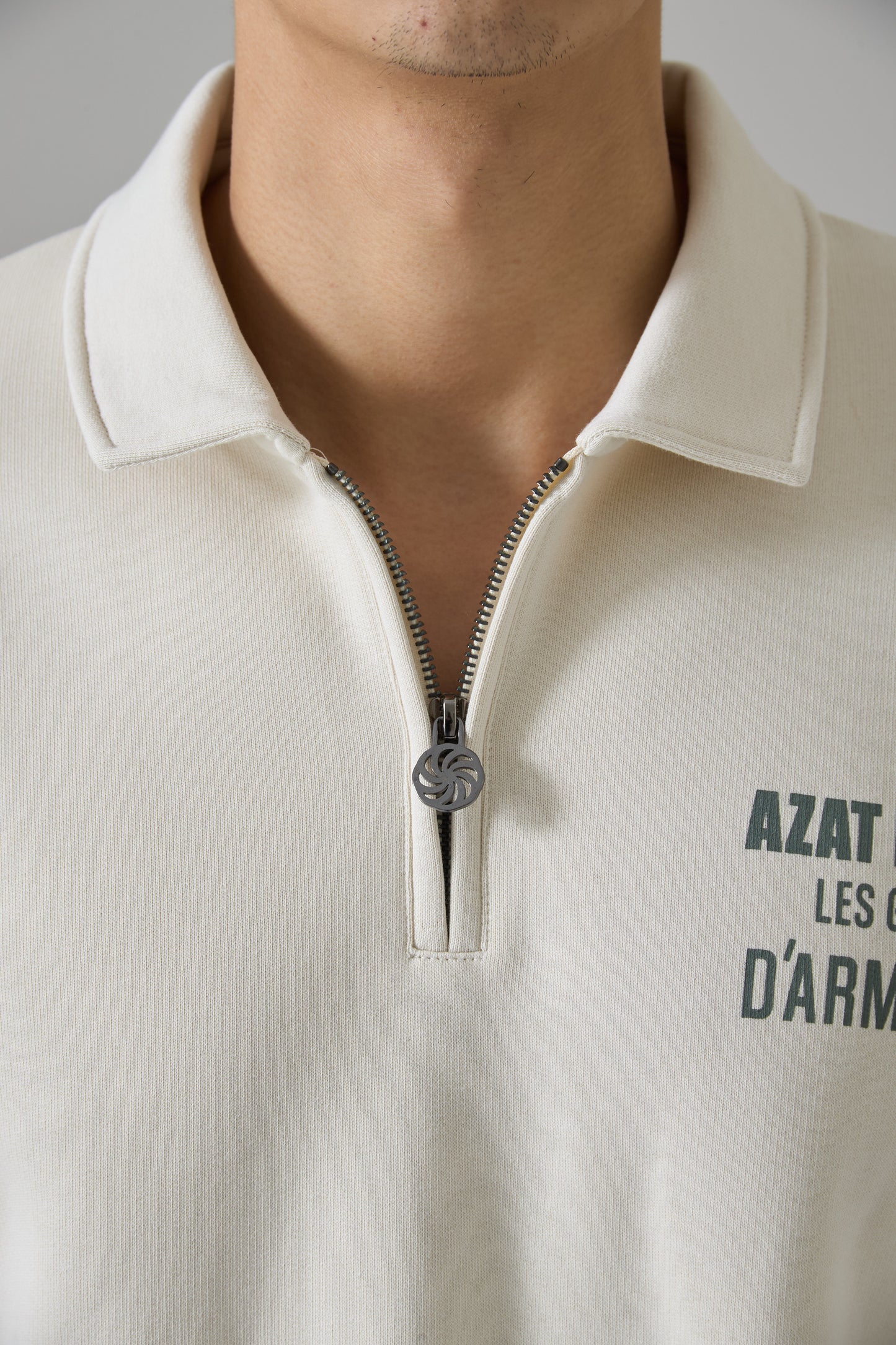 LES GENS STONE/GREEN QUARTER ZIP