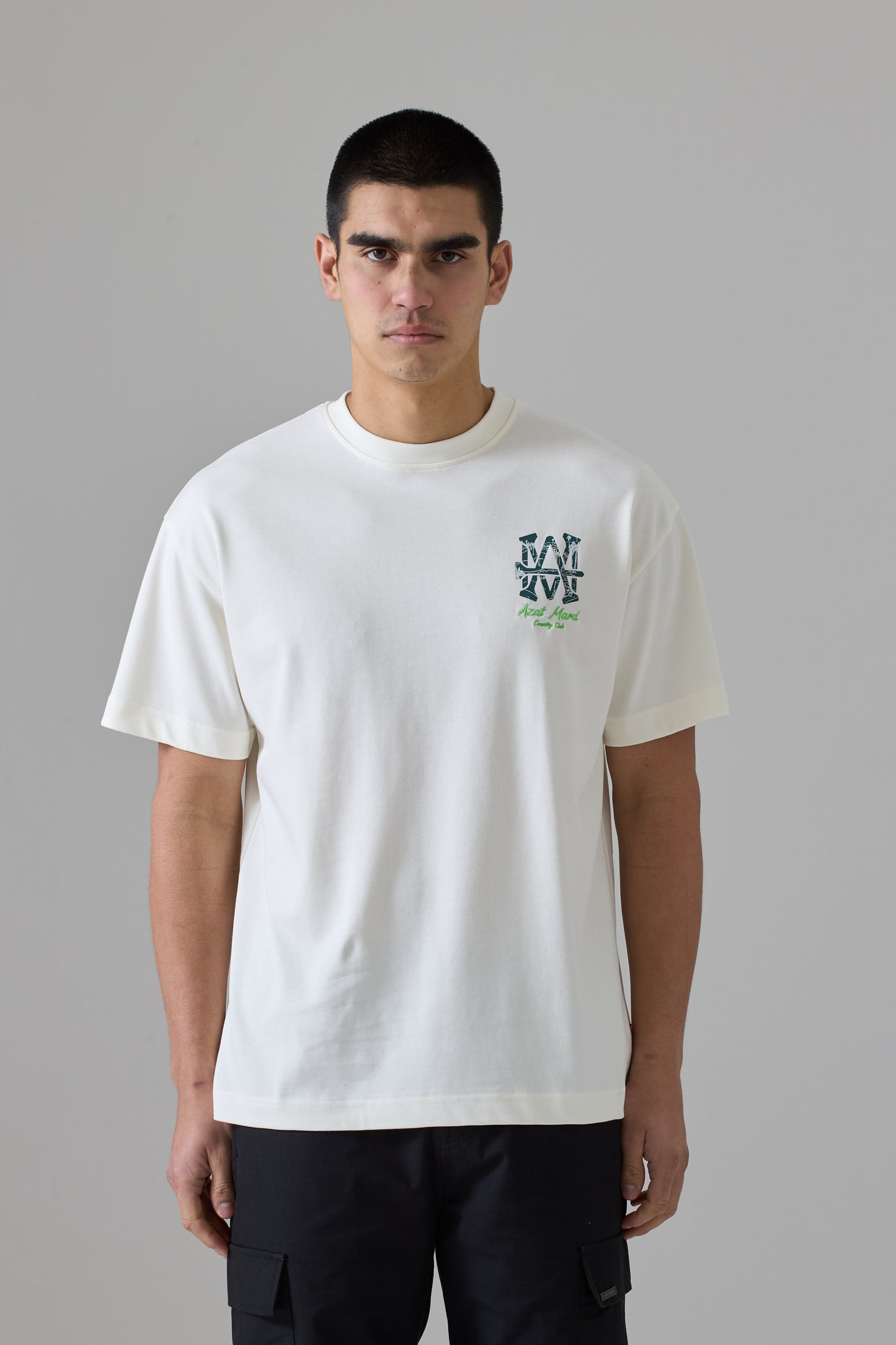 WHITE AM COUNTRY CLUB T-SHIRT