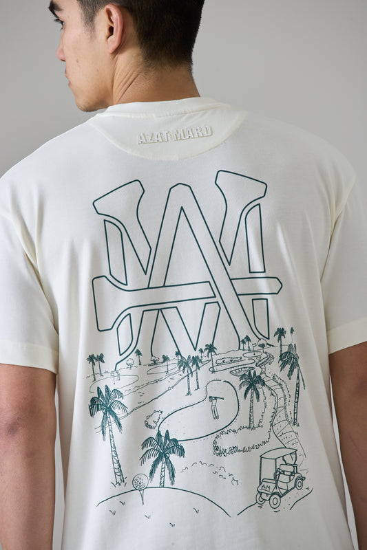 WHITE AM COUNTRY CLUB T-SHIRT