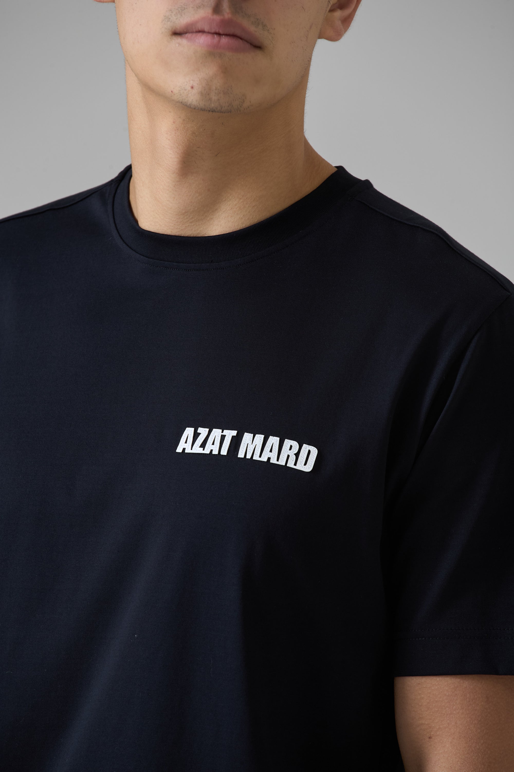 BLACK/ WHITE MERCERISED T-SHIRT