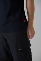 BLACK/ WHITE MERCERISED T-SHIRT