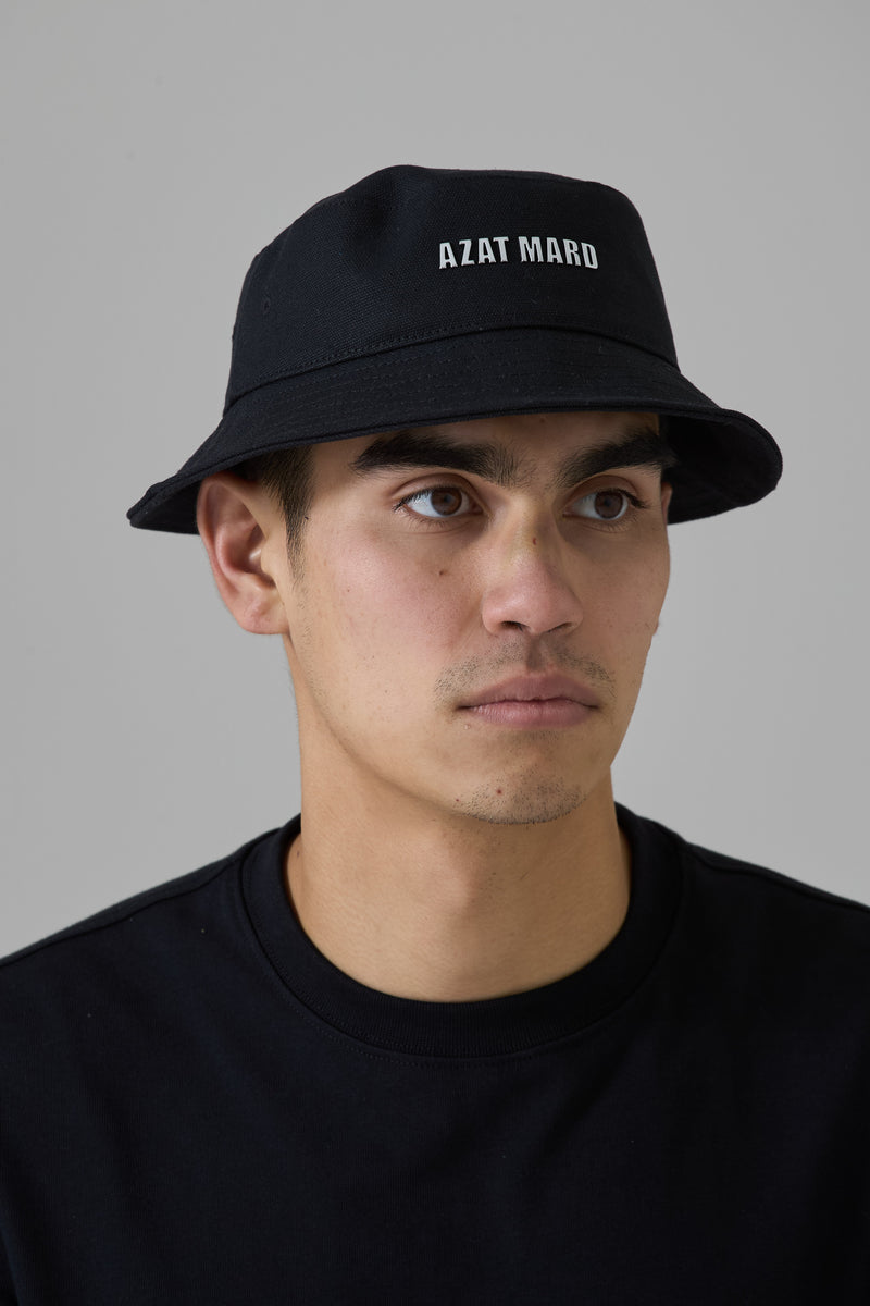 BLACK BUCKET HAT
