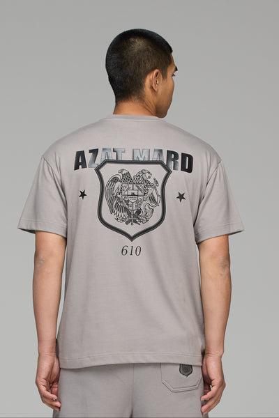 GREY CREST T-SHIRT | AZAT MARD