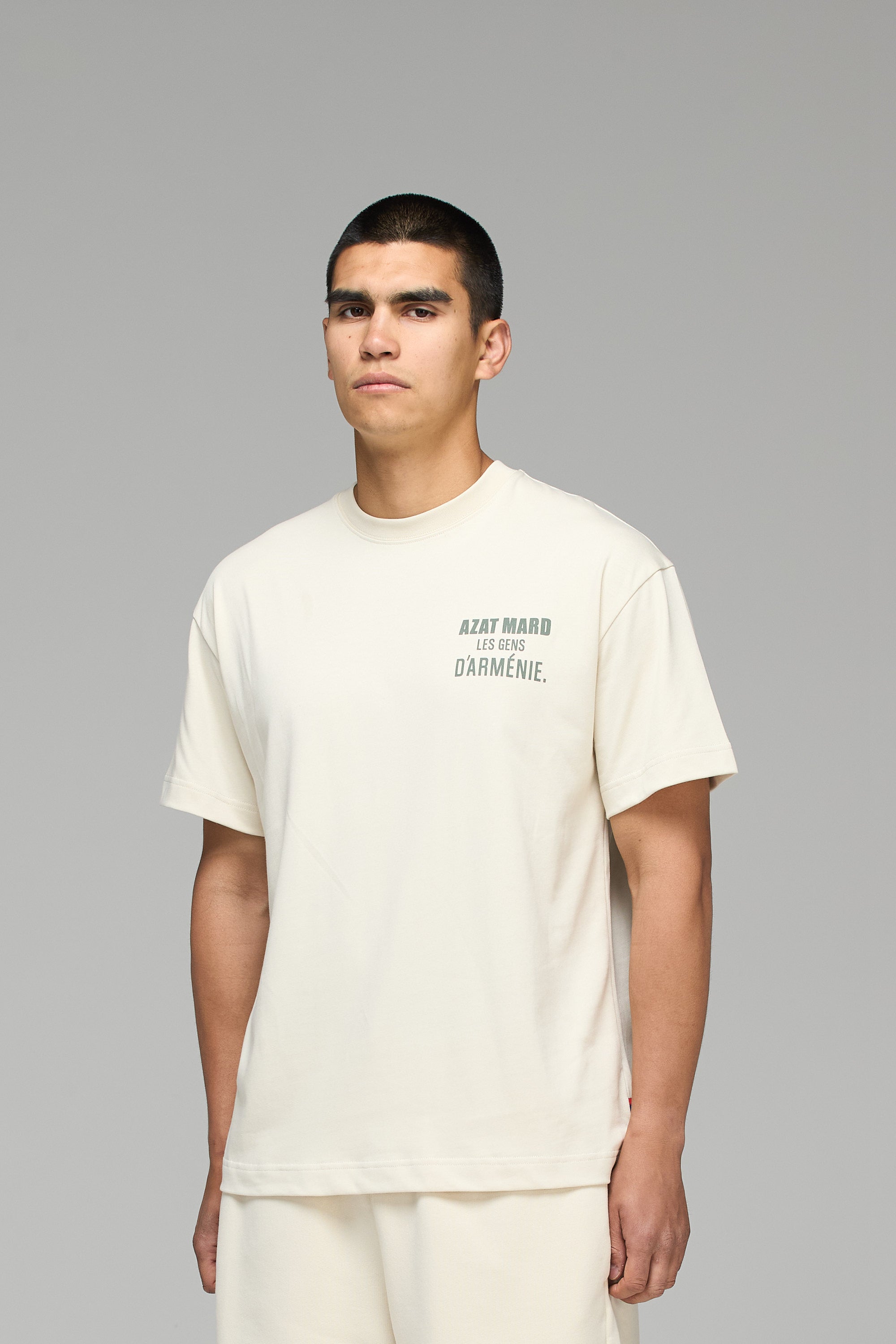 LES GENS STONE/GREEN T-SHIRT