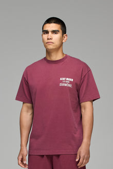 LES GENS WASHED MAROON T-SHIRT