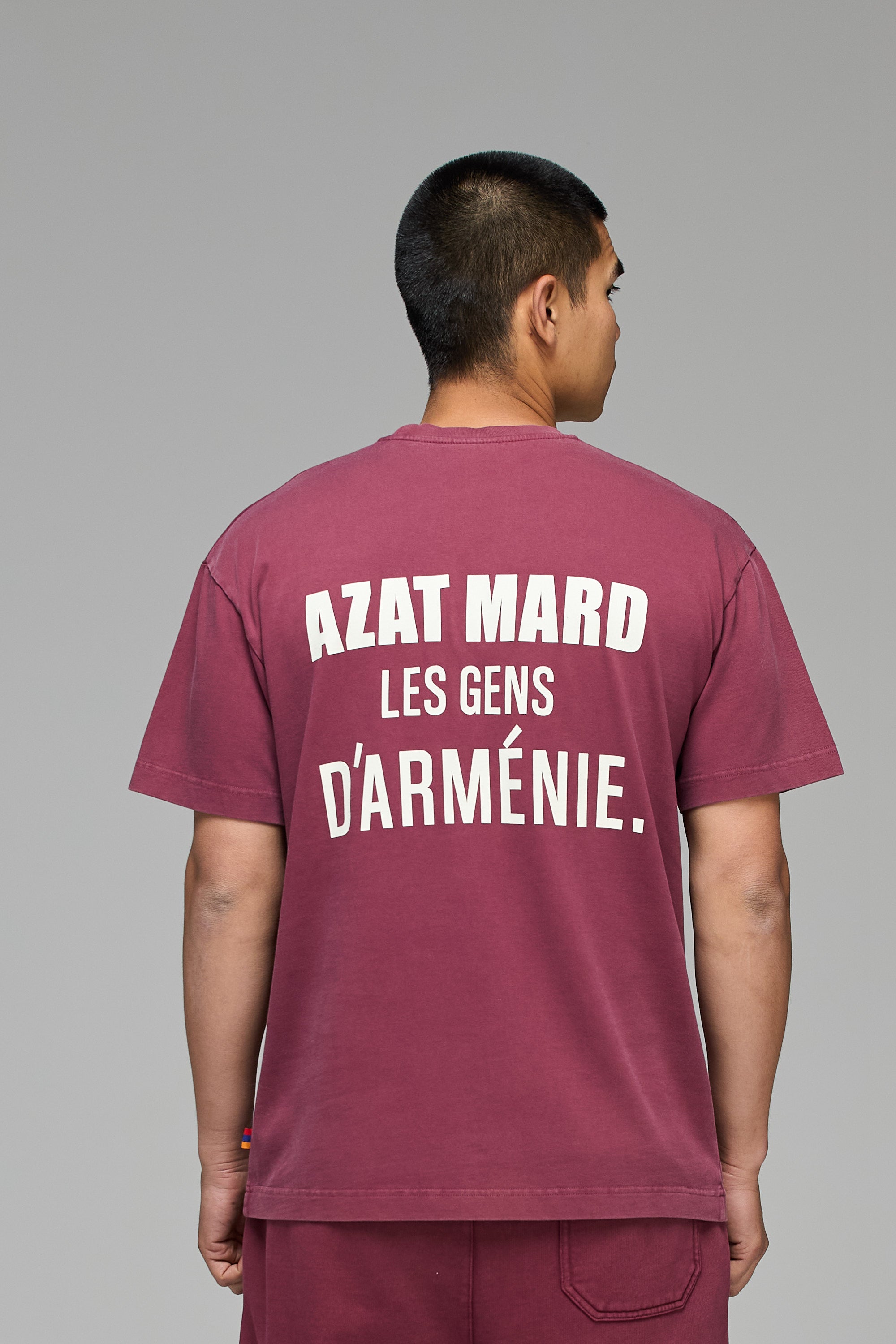 LES GENS WASHED MAROON T-SHIRT