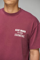 LES GENS WASHED MAROON T-SHIRT