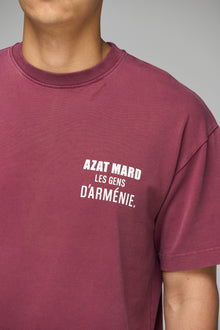 LES GENS WASHED MAROON T-SHIRT