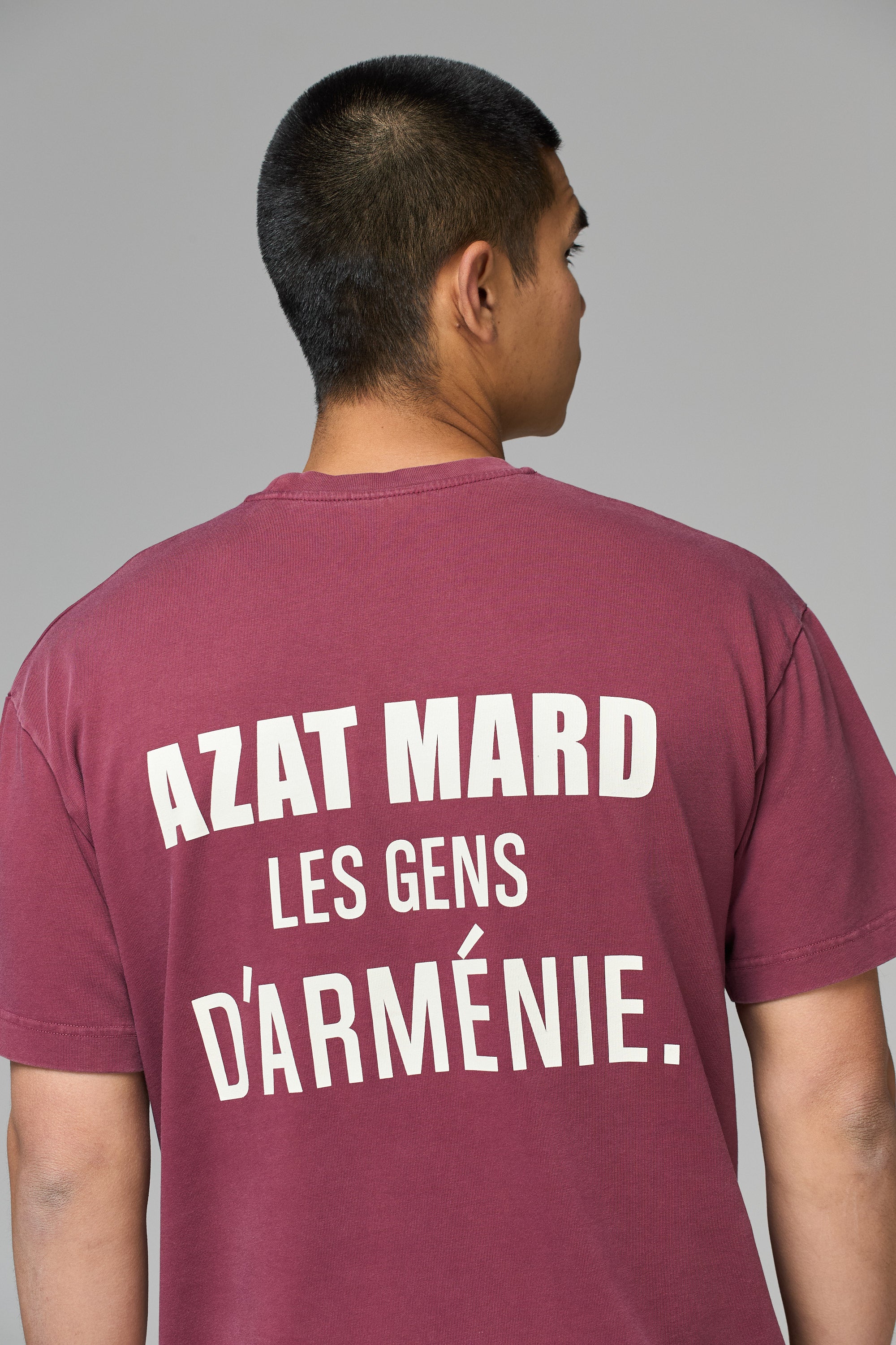 LES GENS WASHED MAROON T-SHIRT