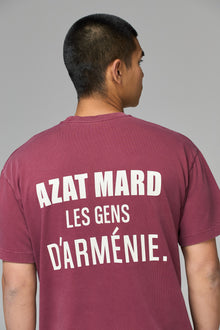 LES GENS WASHED MAROON T-SHIRT