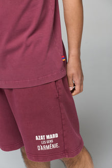 LES GENS WASHED MAROON T-SHIRT