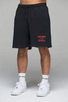 LES GENS WASHED BLACK/RED SHORTS