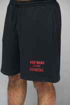 LES GENS WASHED BLACK/RED SHORTS
