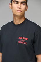 LES GENS WASHED BLACK/RED T-SHIRT