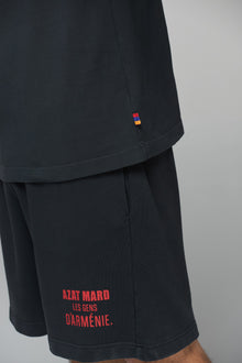 LES GENS WASHED BLACK/RED T-SHIRT