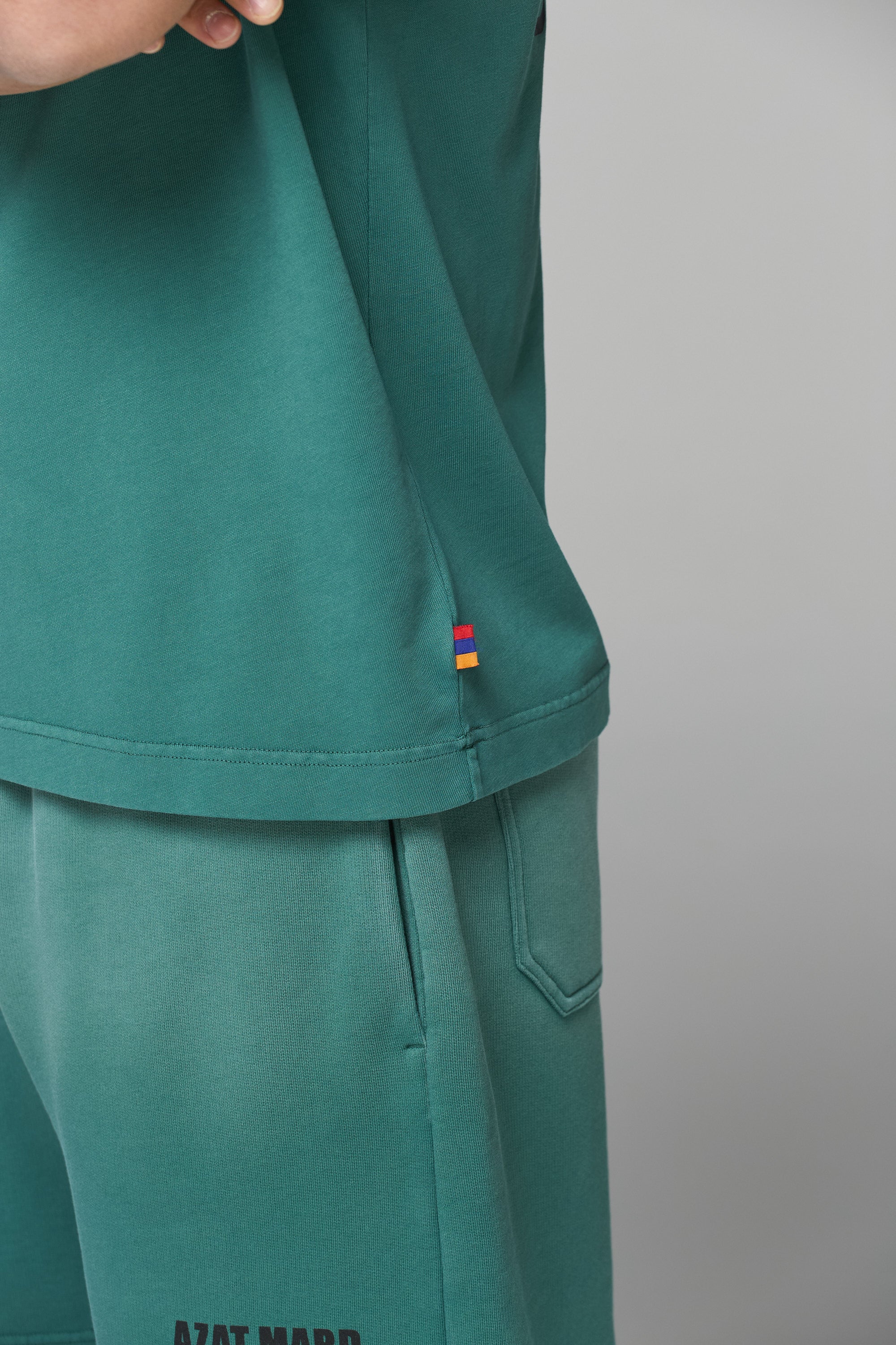 LES GENS WASHED GREEN T-SHIRT