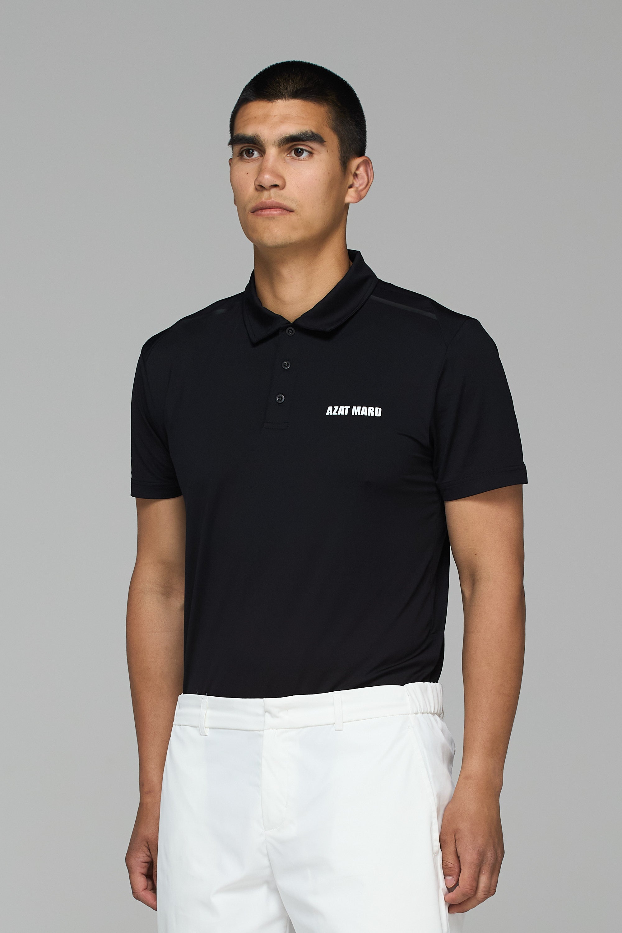 BLACK ACTIVEWEAR POLO
