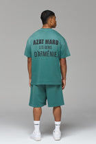 LES GENS WASHED GREEN T-SHIRT