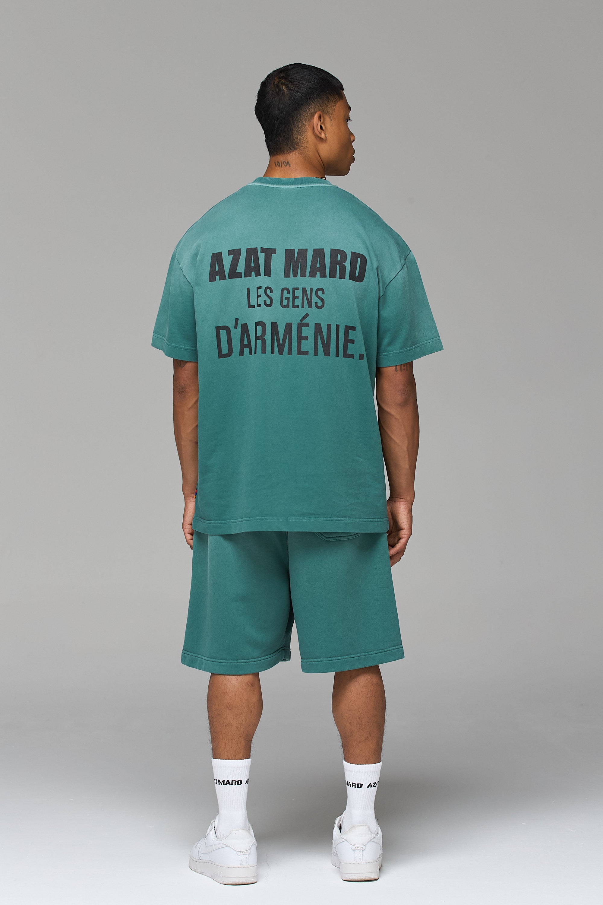 LES GENS WASHED GREEN T-SHIRT